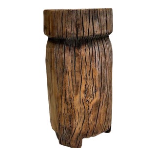 Vintage French Wooden Stool - #374 For Sale