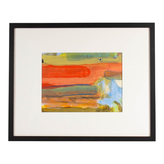 1984 Abstract Mixed Media Painting by Harry Hilson For Sale