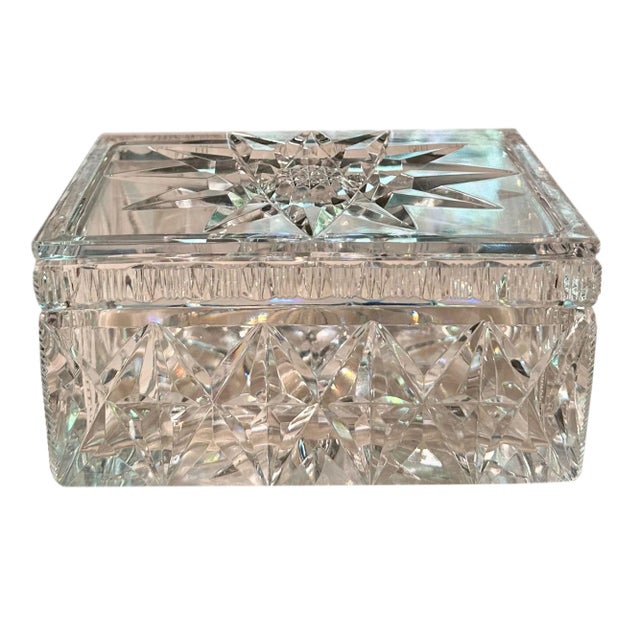 1940s Square Crystal Box For Sale - Image 5 of 6