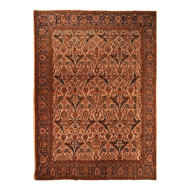 Antique Kashan Rug 7'6'' x 10'2'' For Sale
