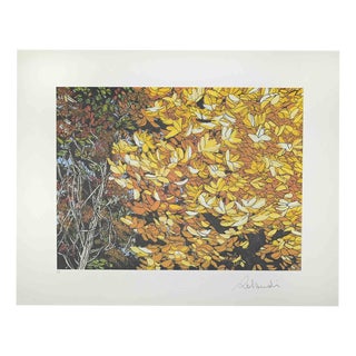 Rolandi Maurizio Coccia, Landscapes of Autumn, 1980s, Screen Print For Sale