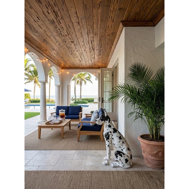 Ceramic Hollywood Regency Italian Ceramic Harlequin Great Dane For Sale - Image 7 of 9