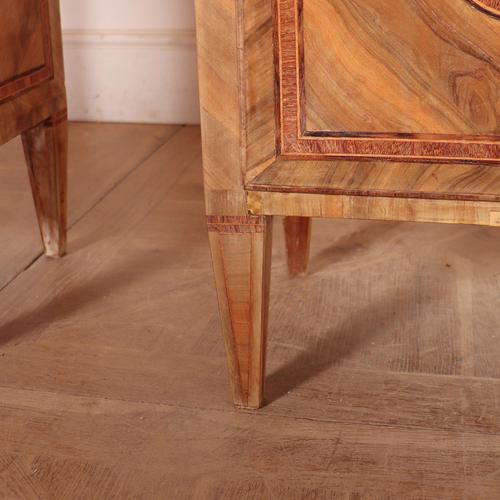 Italian Walnut and Marquetry Bedside Cabinets For Sale - Image 10 of 18
