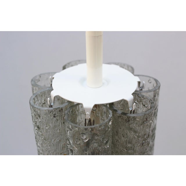 Mid-Century Modern Mid-Century Ice Glass Pendant Lights from Doria Leuchten, Germany, 1960, Set of 3 For Sale - Image 3 of 8