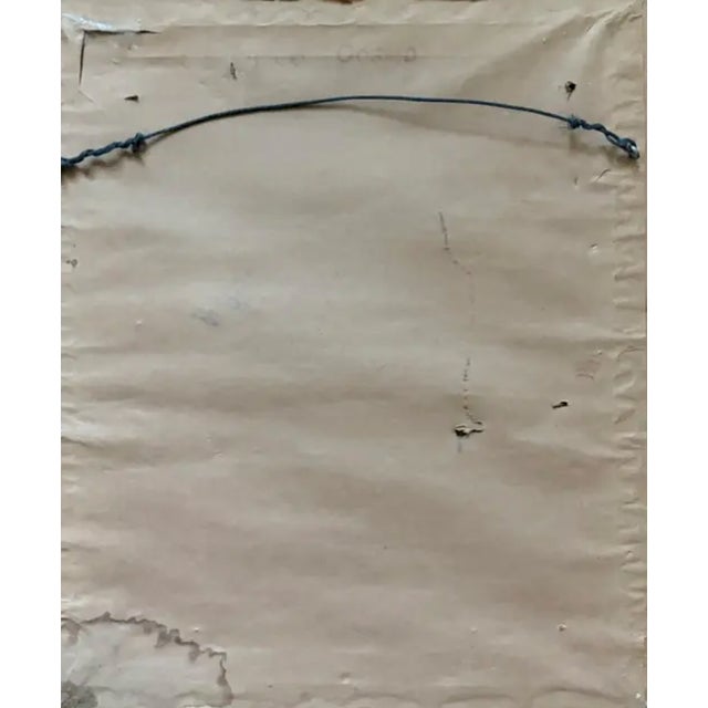 Blue American Oil Painting - The Secret - Signed For Sale - Image 8 of 8
