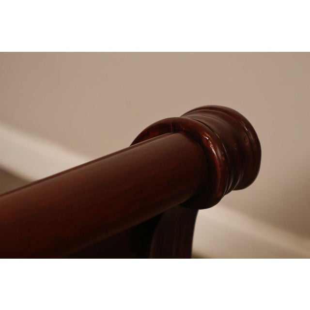 Brown 1940's Vintage Mahogany Traditional Pair Of Twin Sleigh Beds For Sale - Image 8 of 18