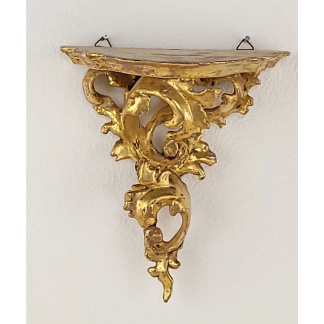 A pair of giltwood brackets, Italy circa 1920.