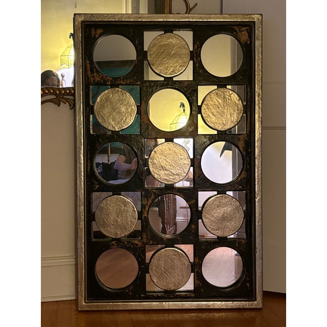 1970s Op Art Meets Industrial Mirror For Sale - Image 4 of 8