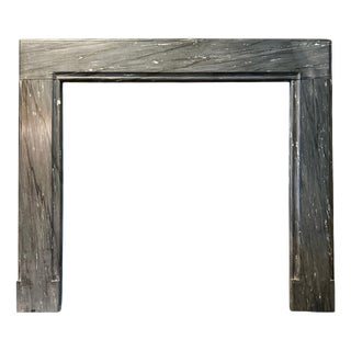 Antique Bardiglio Marble Georgian Style Fireplace, 1850 For Sale
