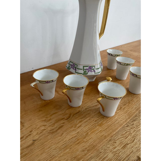 1960s Raynaud (Raynaud & Co.) Limoges Chocolate/Coffee Set - 7 Piece For Sale - Image 12 of 17