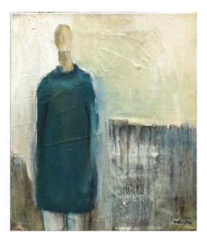 Original Figurative Artwork "2301" Abstract Composition on Canvas by Edith Konrad