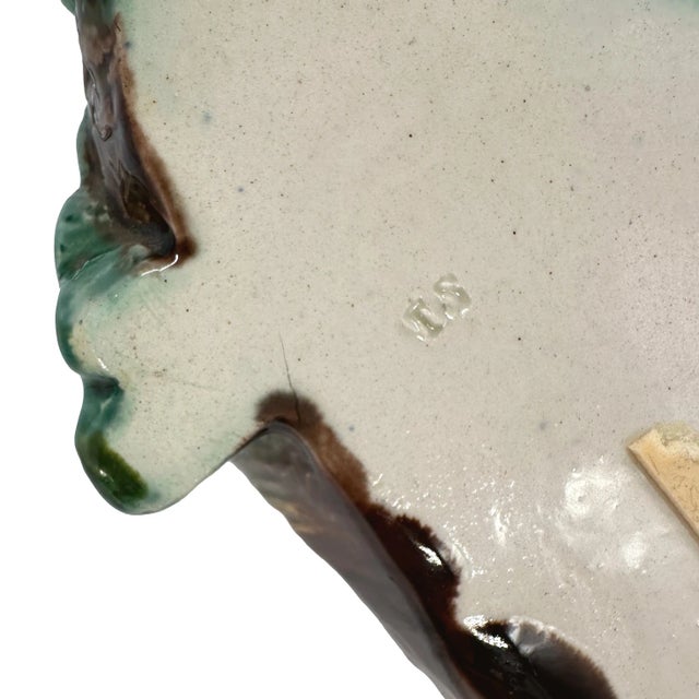 A Thomas Sergent Palissy Ware Majolica Wall Pocket With Snake, French, Ca. 1875 For Sale - Image 11 of 11