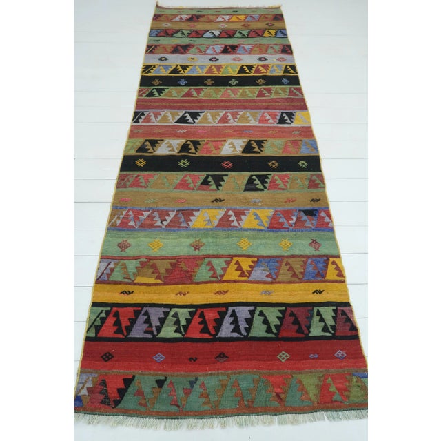 Textile Vintage Turkish Kilim Runner-3′3″ × 8′9″ For Sale - Image 7 of 13