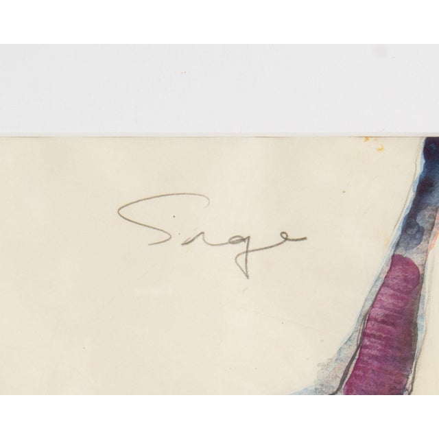 1960s Abstract Mixed Media Painting by Walter Sorge For Sale In Indianapolis - Image 6 of 8