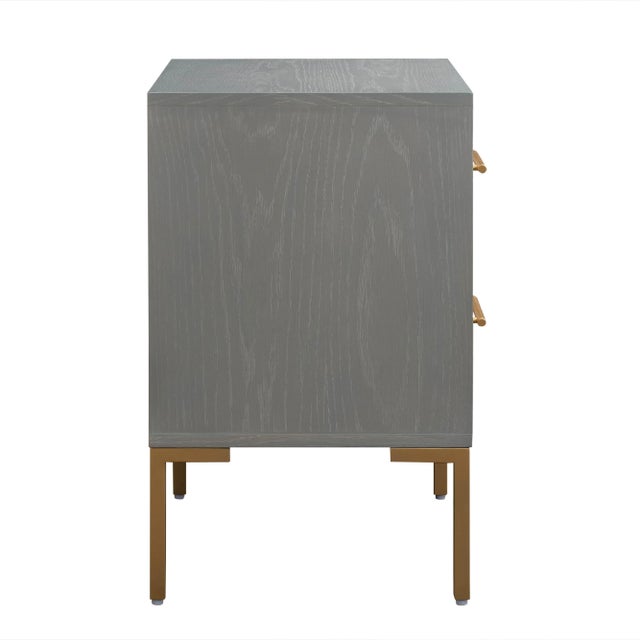 Wood Quinn Gray Side Table For Sale - Image 7 of 12