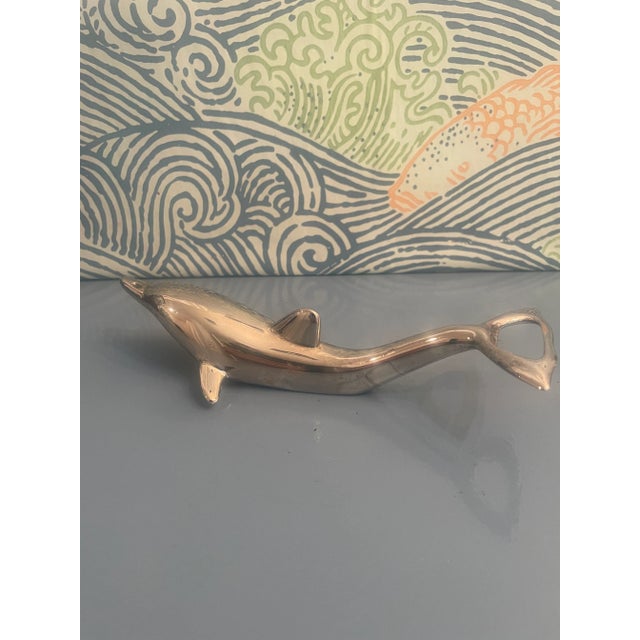 Silver 1960’s Silver Plate Dolphin Bottle Opener For Sale - Image 8 of 8