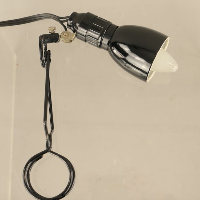 Black Bauhaus Workshop Lamp with Clamp Mechanism, Germany, 1930s For Sale - Image 8 of 17