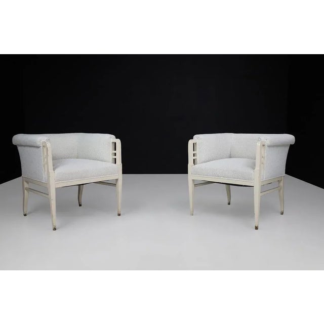 Large Pair of Jugendstil Armchairs, Austria, circa 1910 This impressive and generously proportioned pair of armchairs was...