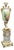 The Ivory Reverie – French-Inspired Porcelain Vase With Decorative Pedestal, Romantic Portrait & Ornate Gold Leaf Accents For Sale