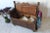 Brown Antique Oak Bench With Storage For Sale - Image 8 of 9