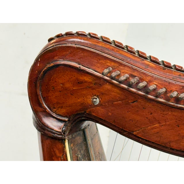 18th Century French Harp With Hand Painted Chinoiserie Motifs For Sale - Image 9 of 12