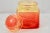 Mid-Century Modern Amber to Red Ombré Glass Lidded Jar For Sale - Image 3 of 5