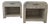 Restoration Hardware Lucien Parchment Nightstands – Pair For Sale