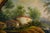 Lake Landscape, 18th Century, Oil Painting on Circular Panel, Framed For Sale - Image 4 of 14