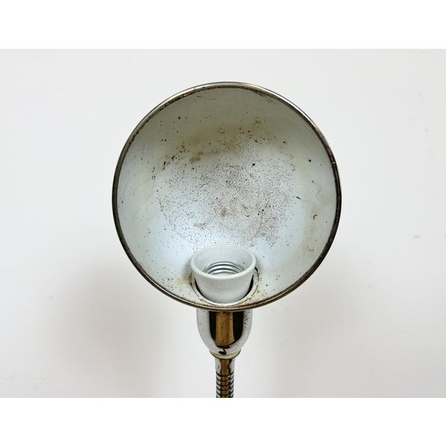 Vintage Italian Gooseneck Table Lamp in Chrome, 1960s For Sale - Image 11 of 18