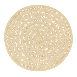 Dash & Albert by Annie Selke Bowline Natural Indoor/Outdoor Round Rug, 8' x 8' For Sale