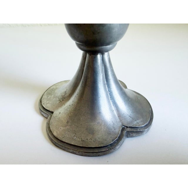 Just Andersen Pewter Candlesticks, Denmark, 1930s For Sale - Image 9 of 16