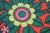 1970s Vintage 1970s Round Red Metal Serving Tray Featuring a Bright "Flower Power" Floral Pattern For Sale - Image 5 of 9