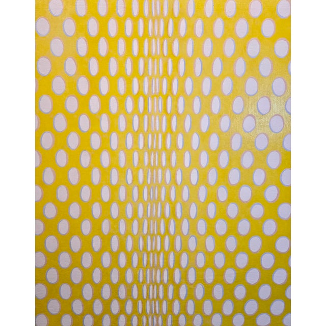 Krista Augius - The Geometric Golden Fold- Optical Circles-Oil Painting For Sale - Image 4 of 11