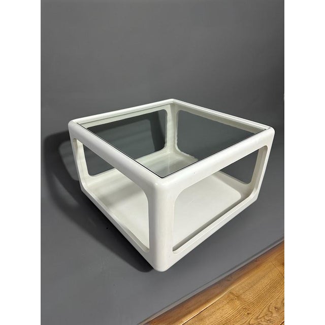 Mid-Century Modern Vintage Space Age Square Table by Peter Ghyczy, 1960s For Sale - Image 3 of 5