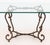 Mid-Century Modern Glass Top Wrought Iron Dining Table For Sale - Image 4 of 9