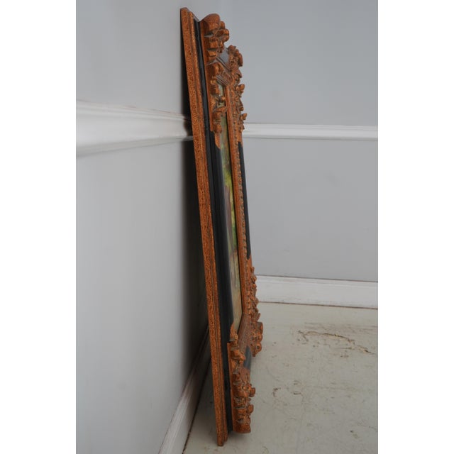 Age: Approx. 30 Years Old Details: Black & Gold Finish Frame High Quality Construction Large Impressive Painting Offered @...