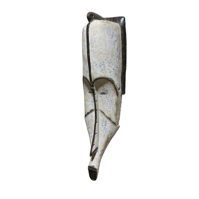 Vintage Large Fang Mask Elongated Face Gabon African Mask 35" H For Sale - Image 4 of 8