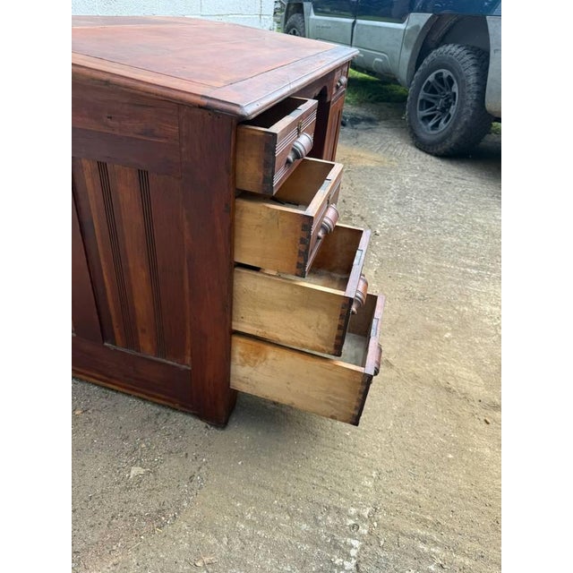 Antique Victorian Art. & Craft Style Writing Table Executive Desk With Hutch For Sale - Image 10 of 18