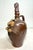 Antique Handmade Figural Calvados French Stoneware Pottery Decanter Flask For Sale - Image 11 of 15