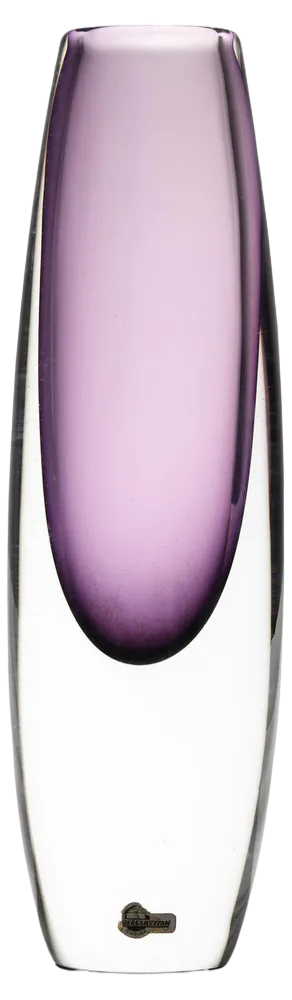 Glass Vase in Purple by Gunnar Nylund, 1950s