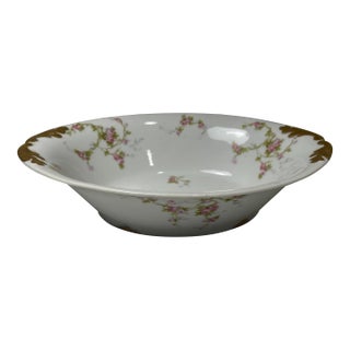 Antique French Limoges Porcelain Serving Bowl - M Redon For Sale