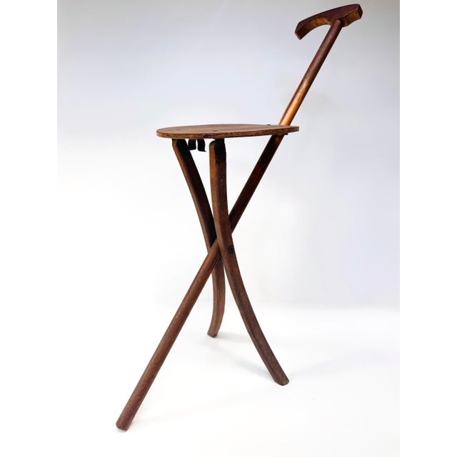 Vintage Kan-O-Seat folding walking stick seat manufactured by Stafford-Johnson Seating Corp. of Ionia, Michigan. Patented...