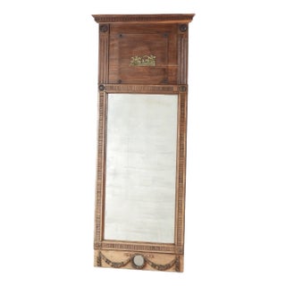 Swedish Empire Mirror in Wood For Sale
