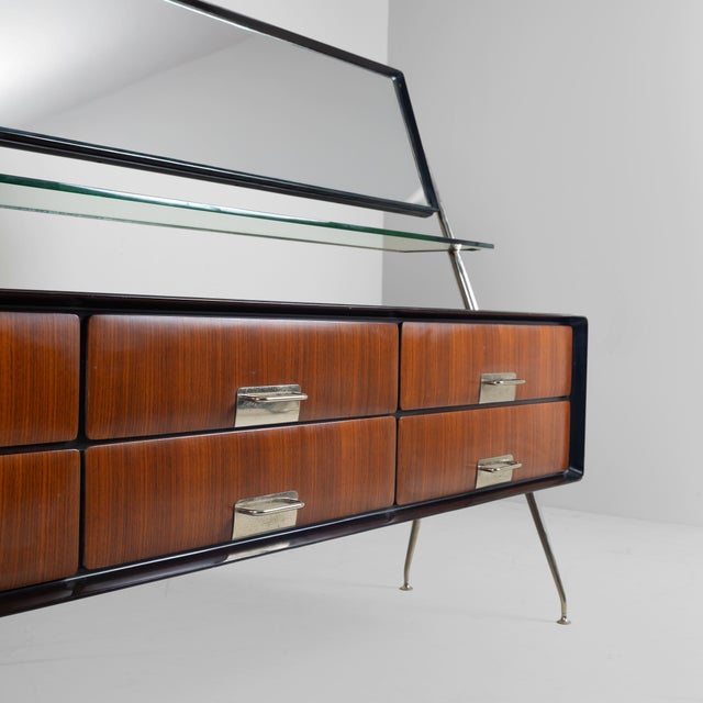 Sideboard with Mirror by Silvio Cavatorta, 1950s For Sale - Image 9 of 14