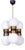 Mid-Century Chandelier in Brass and Opaline Glass, Czech, 1960s For Sale