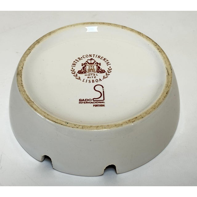 White The Ritz-Carlton Lisbon Porcelain Ashtray Vide-Poche, Circa 1970s For Sale - Image 8 of 9