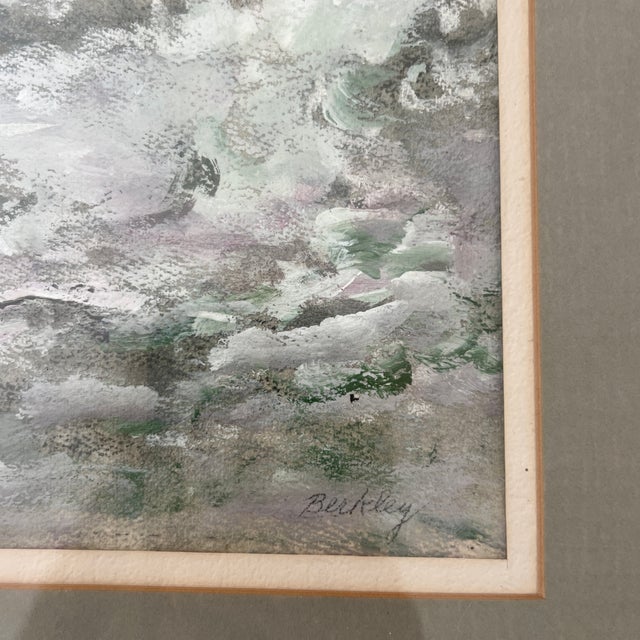 1970s Vintage Framed and Signed Seascape Painting For Sale - Image 5 of 7