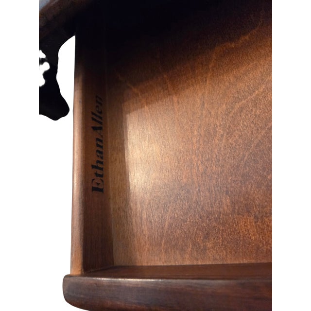 1970s Ethan Allen Old Tavern Pine T Cart Bar Server Liquor Drop Leaf For Sale - Image 13 of 18