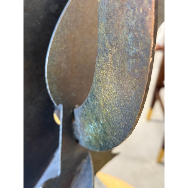 1991 Daniel Stolpe Abstract Iron Sculpture For Sale - Image 4 of 18