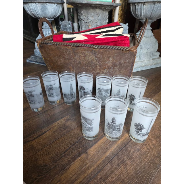 Glass 1980s Texas 150th Commemorative Tumbler Set by Norman Baxter - Set of 10 For Sale - Image 7 of 7